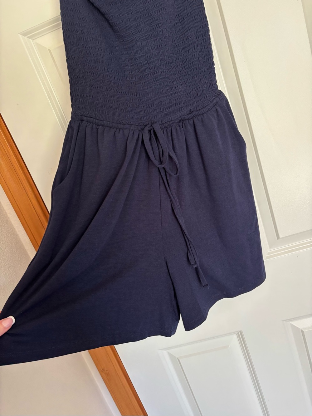 Zenana Navy Tube Top Romper - Picture 3 of 5